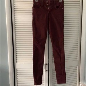 Joe’s Jeans Burgundy Skinny Jeans